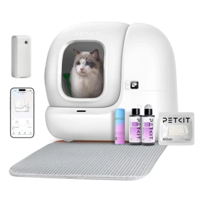 Abbildung von PETKIT Pura Max 2 Selbstreinigende Katzentoilette, 76L Katzenklo Selbstreinigend,xSecure,Geruchsbeseitigung,App Steuerung,Große Fassungsvermögen,Automatisches für Mehrere Katzen