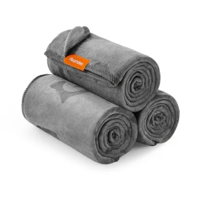Abbildung von Feandrea Hundedecke, waschbar, 3er Set Haustier Decke, XL, 152 x 127 cm, für mittelgroße und große Hunde, Flanell, Schutzdecke Sofa, schiefergrau PPB015G01