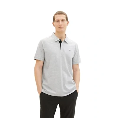 Abbildung von TOM TAILOR Herren 1031006 Basic Piqué Poloshirt, 12035 Grey Heather Melange, M