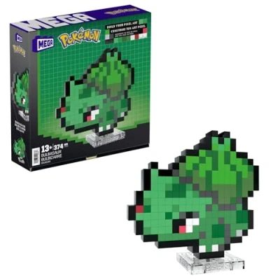 Abbildung von MEGA Pokémon Actionfigur Bauset, Evoli mit 323 Teilen im Retro Pixelstil, ideal als Tisch oder Wanddeko, Spielzeug für Sammler zum Zusammenbauen und Präsentieren, HTH78
