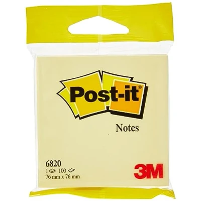 Abbildung von Post it 6820GB Haftnotiz (Notes, 76 x mm, 70 g/qm, 100 Blatt) gelb