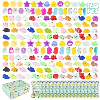 Abbildung von Mochi Squishy Set Mitgebsel Kindergeburtstag Gastgeschenke 160 Stück BONNYCO Kleine Geschenke für Kinder, Mitbringsel Gastgeschenk Give Aways, Pinata Füllung
