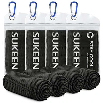 Abbildung von Kühlendes Handtuch (101,6 x 30,5 cm), Eishandtuch, weiches, Sporthandtuch, Mikrofaser für Yoga, Sport, Laufen