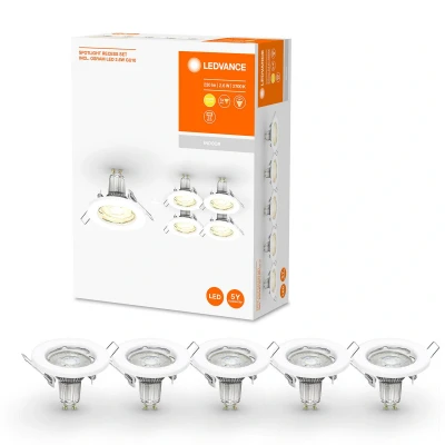 Abbildung von LEDVANCE LED Einbauspot GU10 Recessed 5er Set weiß