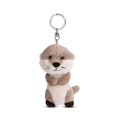 Abbildung von NICI 49142 Schlüsselanhänger Otter Oda 10cm grau Nachhaltiger Begleiter Kuscheltieranhänger mit Schlüsselring für Schlüsselband, Schlüsselbund &amp; Schlüsselhalter