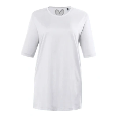 Abbildung von Ulla Popken, Damen, große Größen, Basic Shirt, Rundhals Schneeweiß 46 48