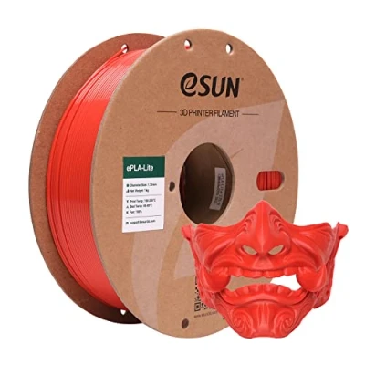 Abbildung von eSUN PLA Filament 1.75mm, Modifiziertes 3D Drucker PLA, Maßgenauigkeit +/ 0.03mm, 1KG Spule (2.2 LBS) Druck für (C Rot, Lite 1KG)