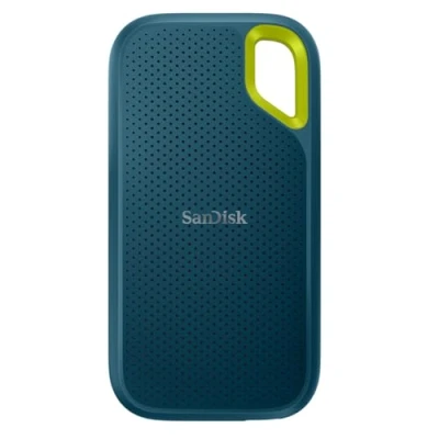 Abbildung von SanDisk Extreme Portable SSD 2 TB (tragbare NVMe SSD, USB C, bis zu 1.050 MB/s Lesegeschwindigkeit und 1.000 Schreibgeschwindigkeit, wasser staubbeständig) Monterey
