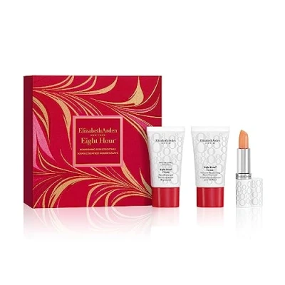 Abbildung von Elizabeth Arden Geschenkset Eight Hour: Hautschutzcreme 15ml + Lippenschutzstift 3,7g Intensive Feuchtigkeitsspendende Handcreme 15ml, Geschenkbox für Damen