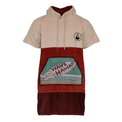 Abbildung von WAVE HAWAII Bade Poncho Damen &amp; Herren Campeche Größe S/M, 155 185cm I 100% Baumwolle Surf Erwachsene Frottee Handtuch mit hoher Wasserabsorption Umziehhilfe Strand