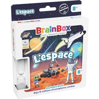 Abbildung von BRAINBOX L&#039;Espace Kartenspiel zur Erinnerung und Beobachtung schnelles Familienspiel für Kinder ab 8 Jahren Lernen mit Spaß Taschenausgabe 1 Spieler mehr 10 Minuten französische