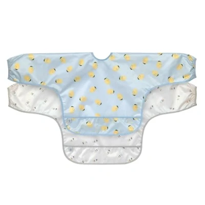 Abbildung von LÄSSIG Baby Langarmlätzchen Set (2 St.) zum Binden Auffangschutz/Long Sleeve Bib Happy Fruits Lemon