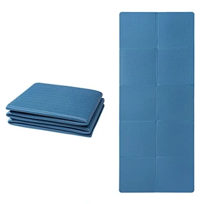 Abbildung von Good Nite Klappbare Yogamatte rutschfest Tragbare Fitnessmatte Faltbar Leicht Gymnastikmatte Pilates Sport Reiseyogamatte 183 x 61 0.6 cm (Marine)