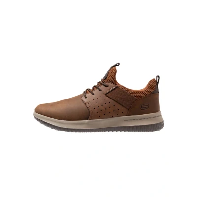 Abbildung von Skechers Herren Delson Axton Sneakers, Dark Brown Leather, 45 EU