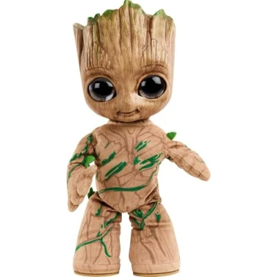 Abbildung von Mattel Marvel HJM23 I am Groot tanzende Plüschtier. Tanzen Sie mit Ihrer Musik und reagieren Licht Klängen, Mehrfarbig