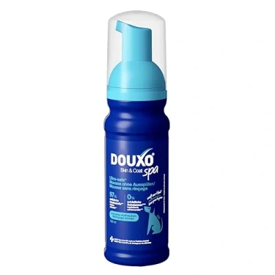 Abbildung von DOUXO Skin &amp; Coat SPA Ultra Safe* Trockenshampoo Hund, 150 ml, säubert und erfrischt das Fell, hinterlässt Fell weich, glänzend angenehm duftend, hautfreundliche Formel