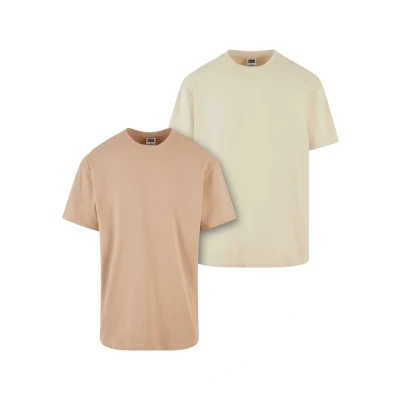 Abbildung von Urban Classics Heavy 2PACK Tshirt basic, Herren, Größe: Medium, Unionbeige sand