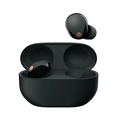 Abbildung von Sony WF 1000XM5 Kabellose Noise Cancelling Kopfhörer, Bluetooth, In Ear Mikrofon, bis zu 24 Stunden Akkulaufzeit, Schnellladefunktion, IPX4, iOS &amp; Android kompatibel Schwarz, klein