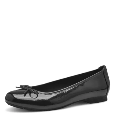 Abbildung von Jana Damen Ballerinas mit Schleife Vegan, Grau (Anthracite Pat), 38 EU
