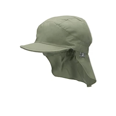 Abbildung von Sterntaler Unisex Kinder Schirmmütze Mit Nackenschutz Bindebänder Und Einsteckbaren Ohrenklappen Winter Hut, Dunkelgrün, 47 EU