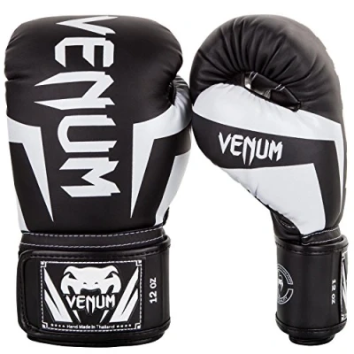 Abbildung von VENUM Elite Boxhandschuhe 397 g schwarz / weiß, 0984 108 14oz, 14 oz