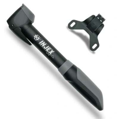 Abbildung von SKS Germany INJEX LITE Minipumpe, Luftpumpe für Fahrräder (Zweikomponentenkunststoff, Druck max.: 5 bar / 73 PSI, Multi Valve Ventilanschluss, Pumpenhalter, Staubschutzkappe), Schwarz