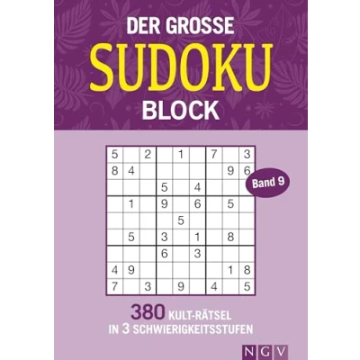 Abbildung von Der große Sudokublock Band 9: 380 Kult Rätsel in 3 Schwierigkeitsstufen
