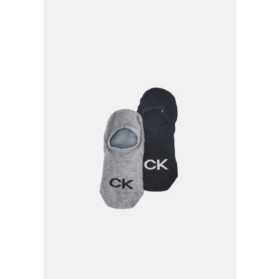 Abbildung von Calvin Klein Underwear Footie HIGH CUT LOGO 2 PACK Füßlinge, Herren, Größe: 39 42, Mid grey melange