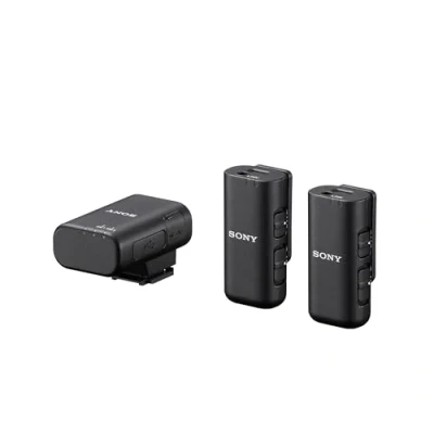 Abbildung von Sony ECM W3 kabelloses Mikrofonsystem für Zwei Mikrofone Streaming, Podcast und Meetings, schwarz