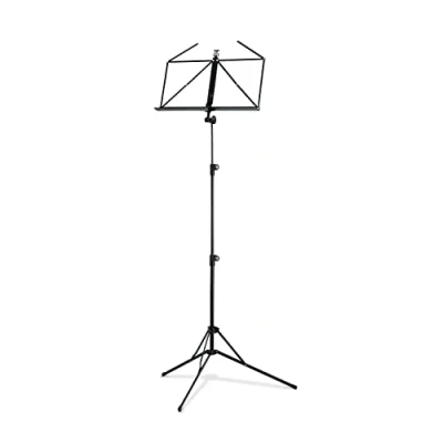 Abbildung von K&amp;M 100/5 Notenpult Schwarz Ausziehbarer Notenständer 50 130 cm klappbare Notenablage, faltbares Metall Stativ