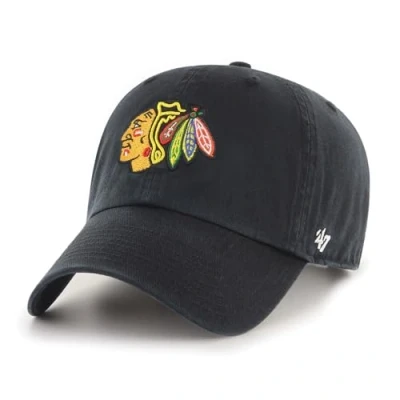 Abbildung von &#039;47 Chicago Blackhawks NHL Clean Up Black Cap Adjustable One Size