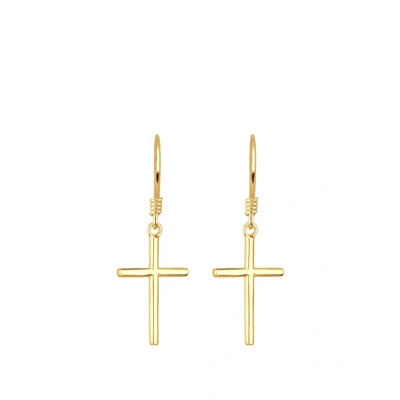 Abbildung von Elli Cross Pendant Ohrringe goldcoloured, Damen, Größe: One Size, Gold coloured
