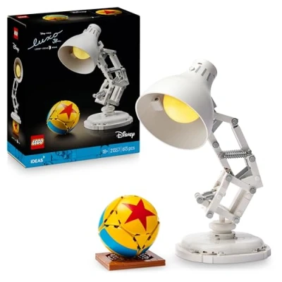 Abbildung von LEGO Ideas Disney Pixar Luxo Jr. Spielset mit Schreibtischlampe zum Bauen Spielzeug für Erwachsene Geschenk Männer und Frauen Baumodell als Schreibtisch Dekoration 21357