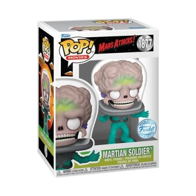 Abbildung von Funko POP! Movies: Mars Attacks Alien Soldier 1/6 Quote Für Seltene Chase Variante Leuchtet Im Dunkeln Film Vinyl Sammelfigur Geschenkidee Offizielle Handelswaren
