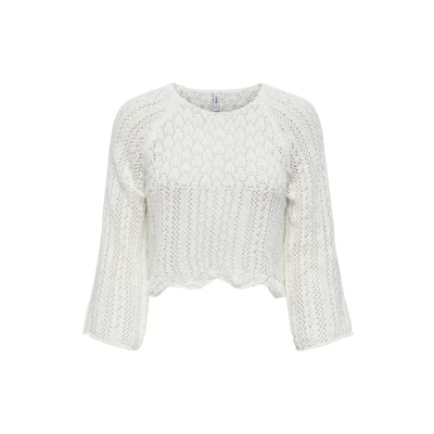Abbildung von ONLY NOLA LIFE 3/4 Strickpullover, Damen, Größe: Large, Cloud dancer