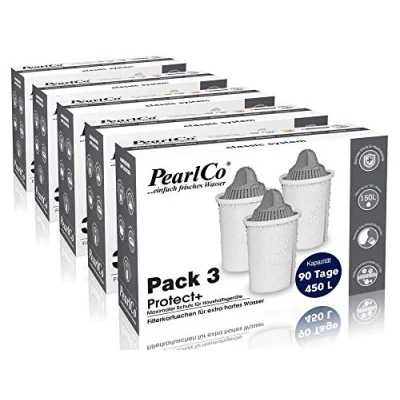 Abbildung von PearlCo Protect+ Classic Pack 15 Filterkartuschen für sehr hartes Wasser passt zu Brita