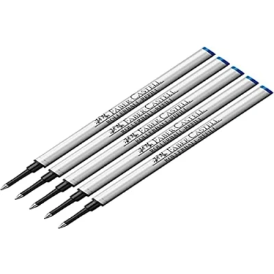 Abbildung von Faber Castell 148712 Basic Refill Rollerball, Blau, 5 Stück
