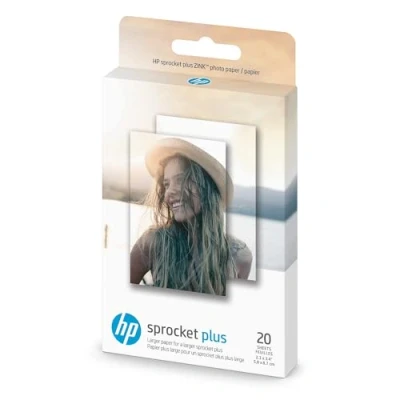 Abbildung von HP Sprocket 5.8x8.7 cm Premium Zink Sticker Fotopapier (20 Blatt) Kompatibel mit Select Fotodruckern