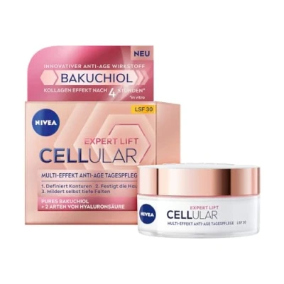 Abbildung von NIVEA Cellular Expert Lift Multi Effekt Anti Age Tagespflege, feuchtigkeitsspendende Tagescreme für eine jünger aussehende Haut, Feuchtigkeitscreme mit LSF 30 (50 ml)