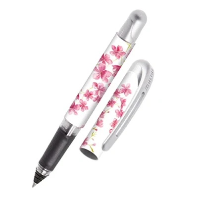 Abbildung von Online Tintenpatronen Rollerball College Katzen, Stift für Rechtshänder und Linkshänder, ergonomisches Griffstück, hochwertiger Tintenroller, Standard Tintenpatronen, inkl. Kombipatrone blau