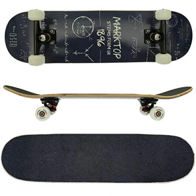 Abbildung von FunTomia Skateboard mit ABEC 9 Kugellager Rollenhärte 100A und 100% 7 lagigem kanadisches Ahornholz Skate Board Kicktail