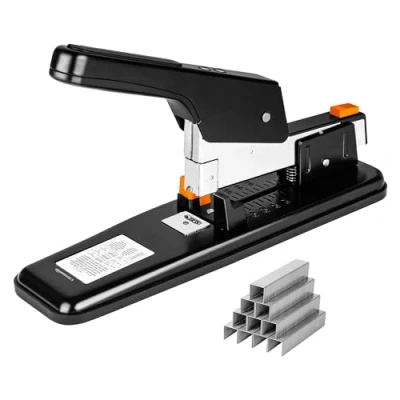 Abbildung von Amazon Basics Profi Heftgerät, 90 Blatt, Silber