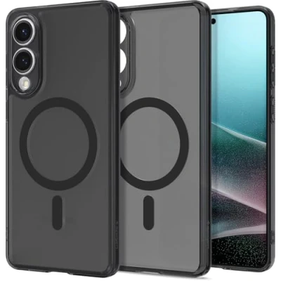 Abbildung von Spigen Ultra Hybrid MagFit Hülle für Samsung Galaxy S25 Edge, Kompatibel mit MagSafe Frost Black