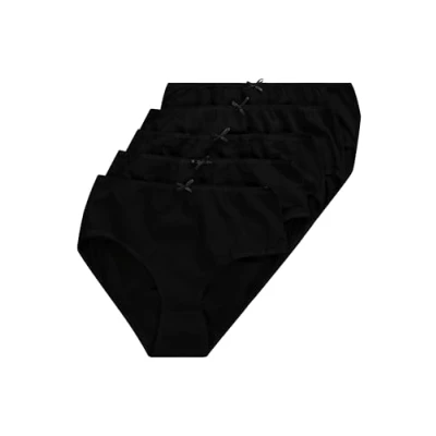 Abbildung von Ulla Popken Damen Slips, 5er pack Taillenslip, Schwarz, 42 44 EU