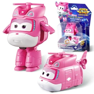 Abbildung von Super Wing Transformer Spielzeug Dizzy, 2 in 1 Action Figur, 5 cm großes Flugzeug Roboter Spielzeug, für Jungen und Mädchen ab 3 Jahren