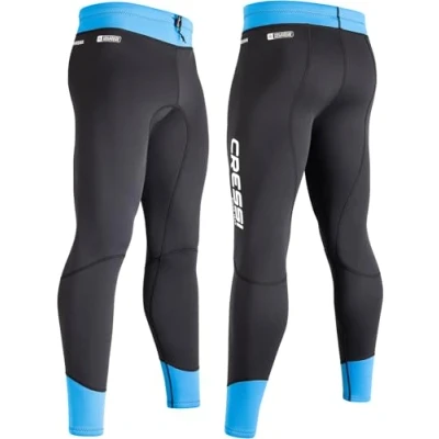 Abbildung von CRESSI Men&#039;s Guardian Neoprene Pants 2mm Doppelt Gefütterte Neoprenhose, Schwarz/Blau, M/3