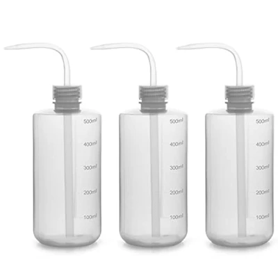 Abbildung von Labasics Chemische Waschflaschen, 3er Pack Kunststoff Sicherheit Lab Squeeze Flasche Waschen Flasche, LDPE mit schmalem Mund Chemical Wash Bottle, 500 ml (8 oz)/3 Stück