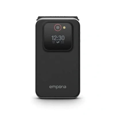 Abbildung von Emporia JOY LTE 4G Handy für ältere Menschen, hohe Lautstärke, 2,8 Zoll Farbdisplay, 3 Schnellanruftasten, große Tasten, Ladestation, 2 Mpx Kamera, Schwarz (Italien)
