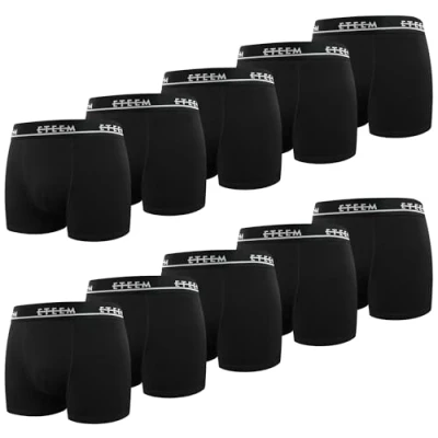 Abbildung von L&amp;K 10er Pack Herren Boxershorts Men Retroshorts mit tollem Muster Baumwolle 1103 L
