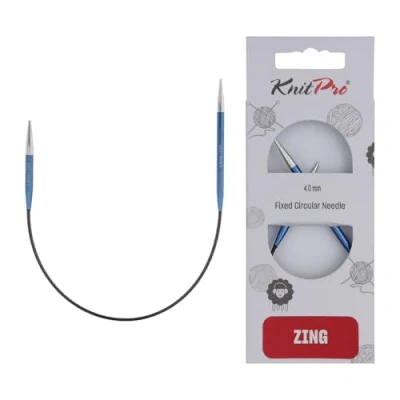 Abbildung von KnitPro K47058 Rundstricknadel, Metal, Blau, 25cm / 4mm